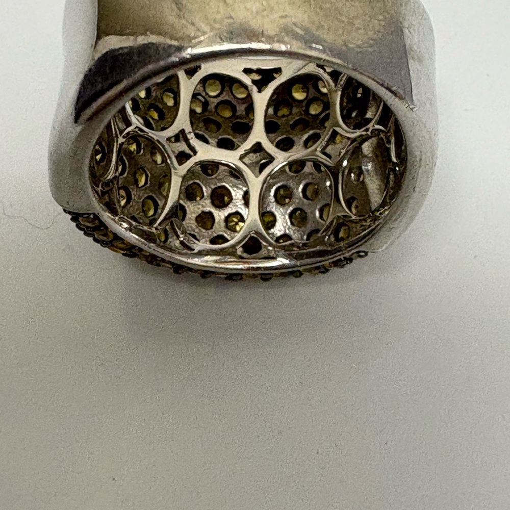 Elegant Yellow Sapphire Sterling Silver Ring - Picture 5 of 8